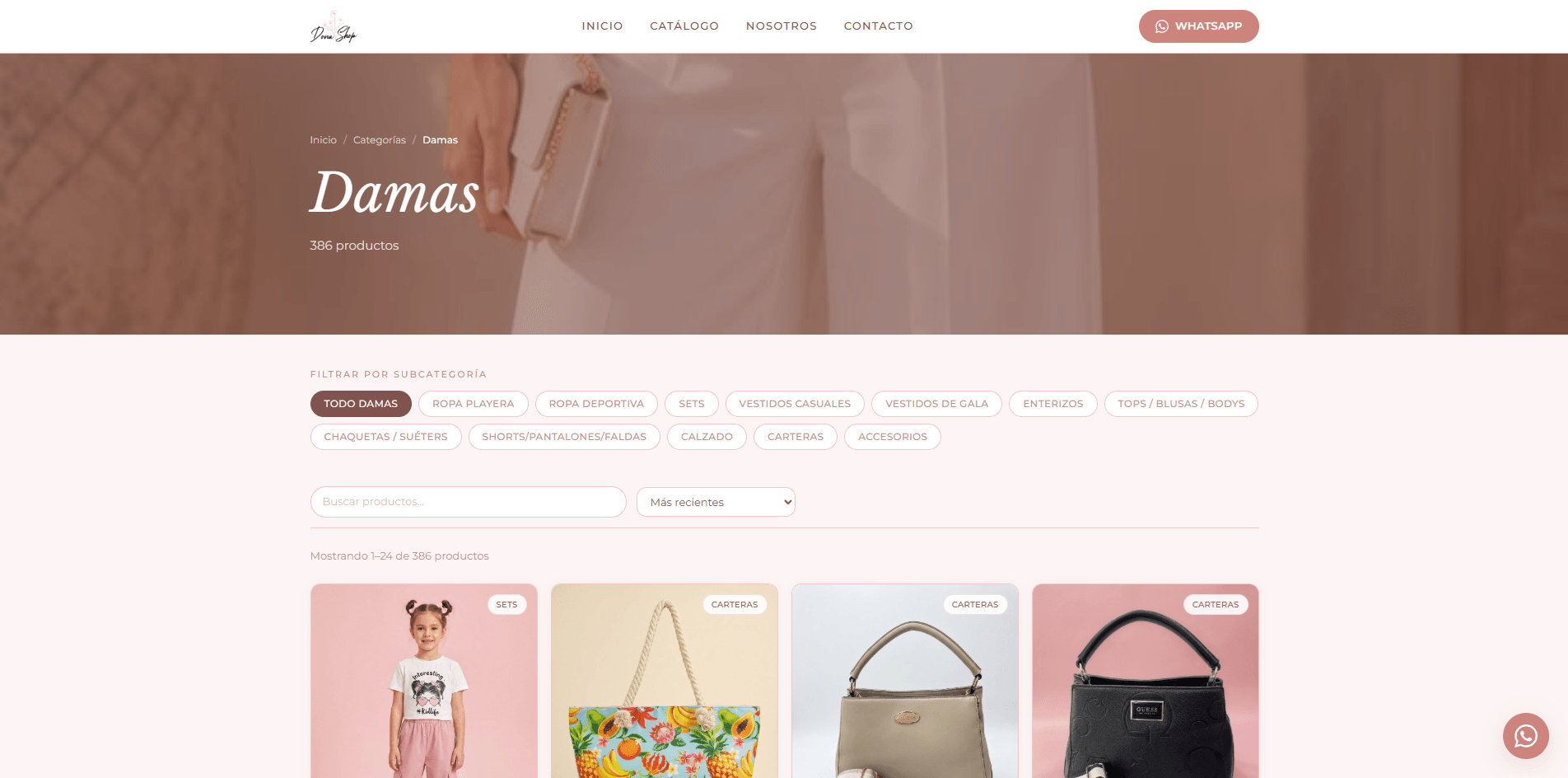 Donashop — ladies catalogue page