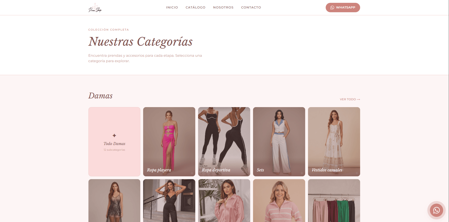 Donashop — category catalogue (customer view)