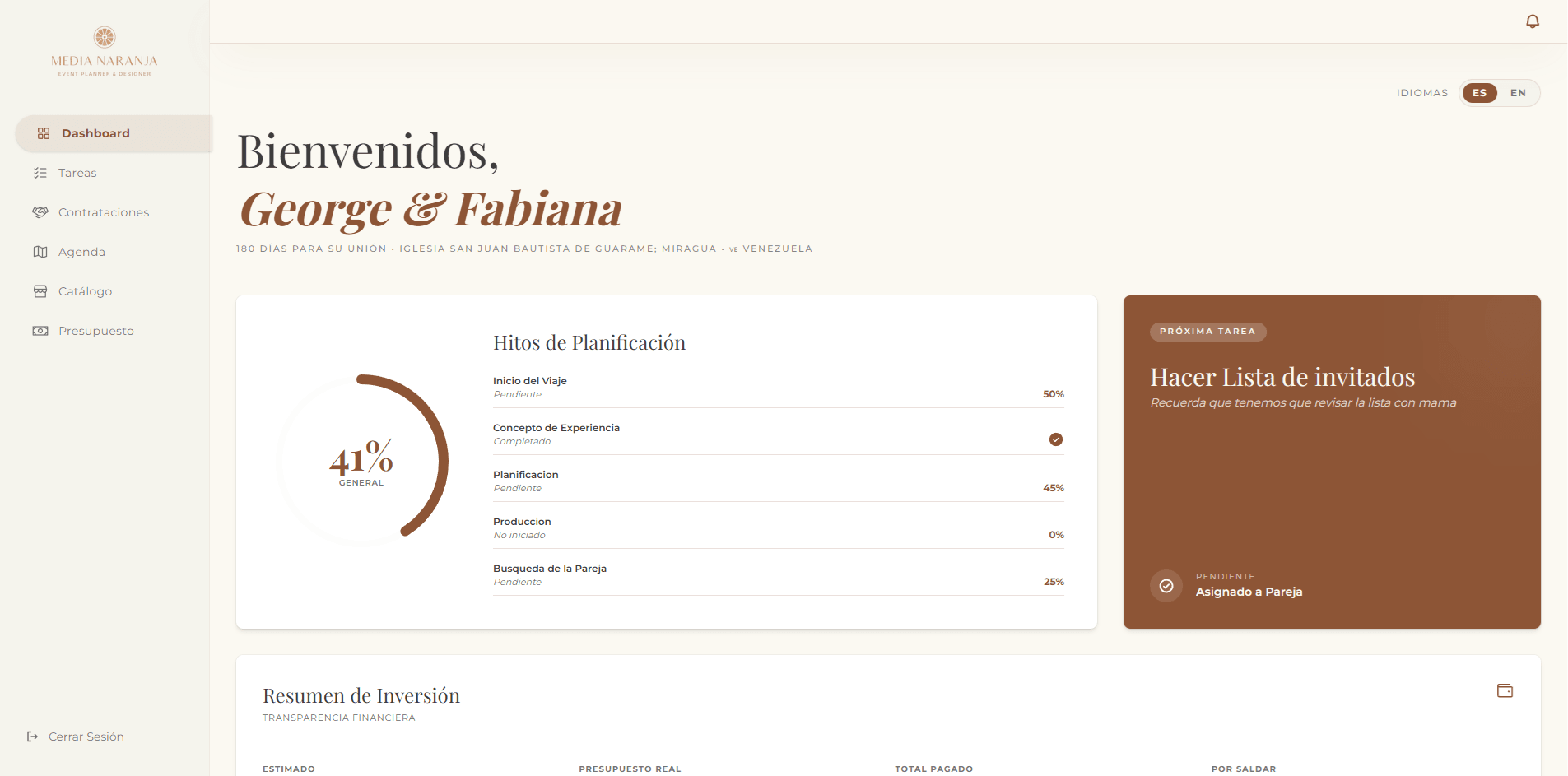 Medianaranja — client portal