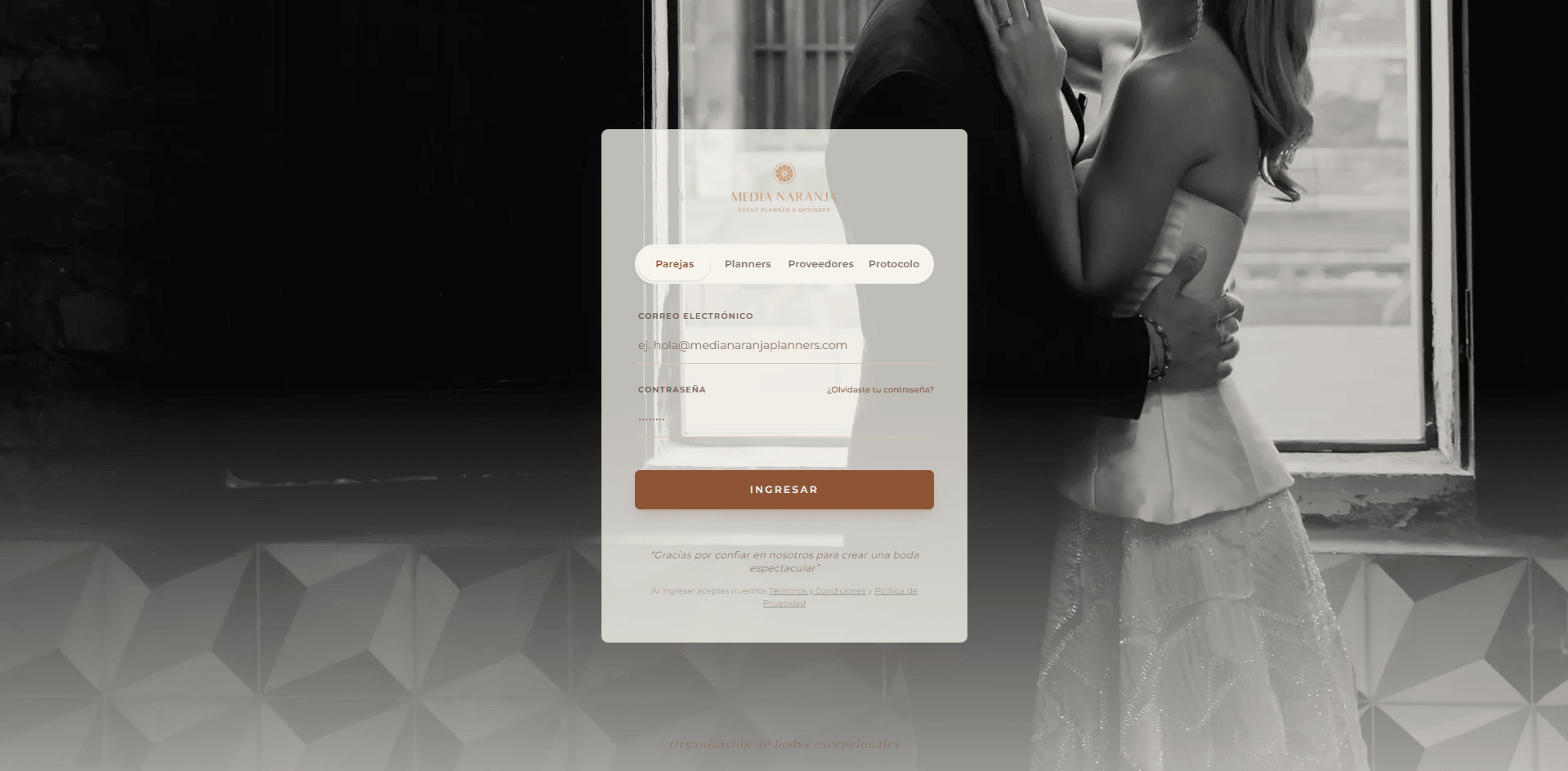 Medianaranja Planners — An end-to-end CRM for a wedding & events studio — from first inquiry to the dance floor.
